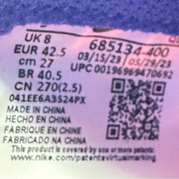 Men's Size 9 NEW Nike Zoom Rival SD 2 Racer Blue Black Throwing Shoes 685134-400 - Picture 8 of 9